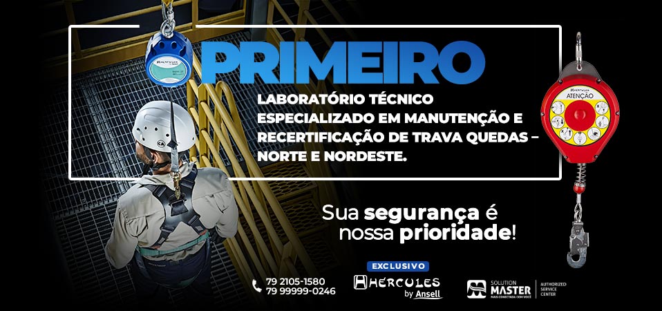 LABORATÓRIO TÉCNICO ESPECIALIZADO EM MANUTENÇÃO
E RECERTIFICAÇÃO DE TRAVA-QUEDAS NORTE E NORDESTE.